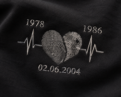 Heartbeat Fingerprint Anniversary Tee