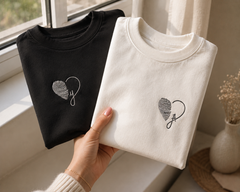 Fingerprint Heart Initial Tee