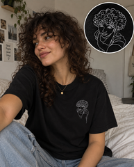 Custom Portrait Embroidery T-Shirt
