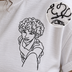 Custom Portrait Embroidery T-Shirt