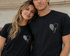 Fingerprint Heart Initial Tee